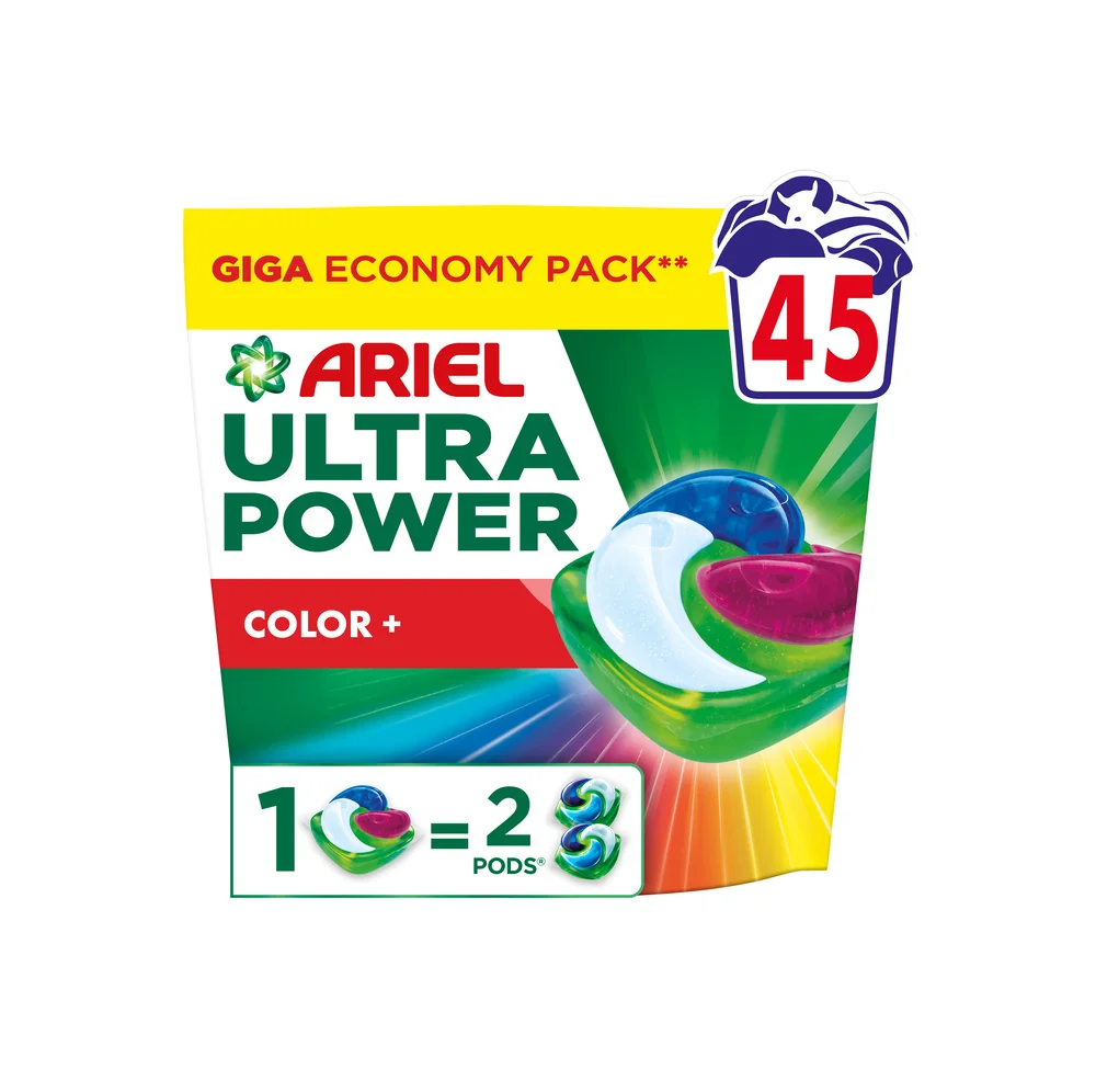 Ariel Ultra Power Pods Color+ kapsle na praní 45 ks