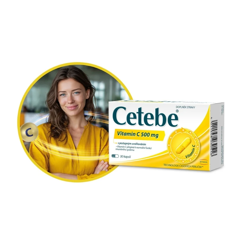 Cetebe Vitamin C 500 mg s postupným uvolňováním 60 kapslí