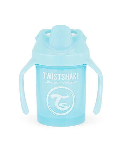 Twistshake Hrnek netekoucí učící 230 ml modrý