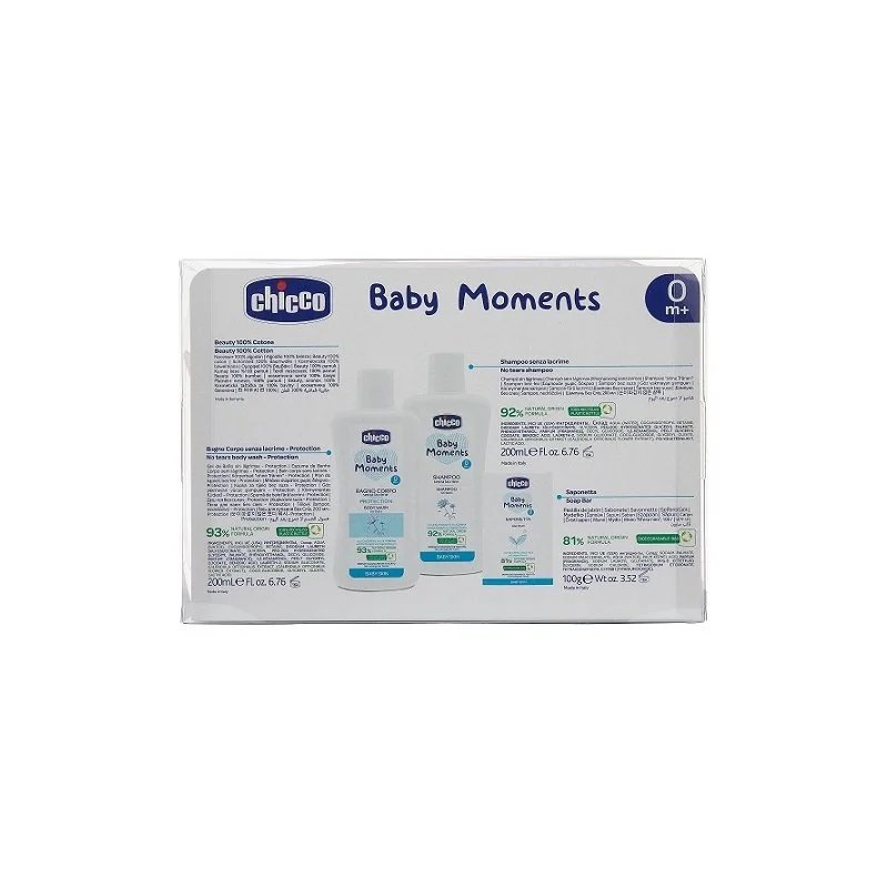 Chicco Kapsička kosmetická na zip - Set Baby Moments modrá