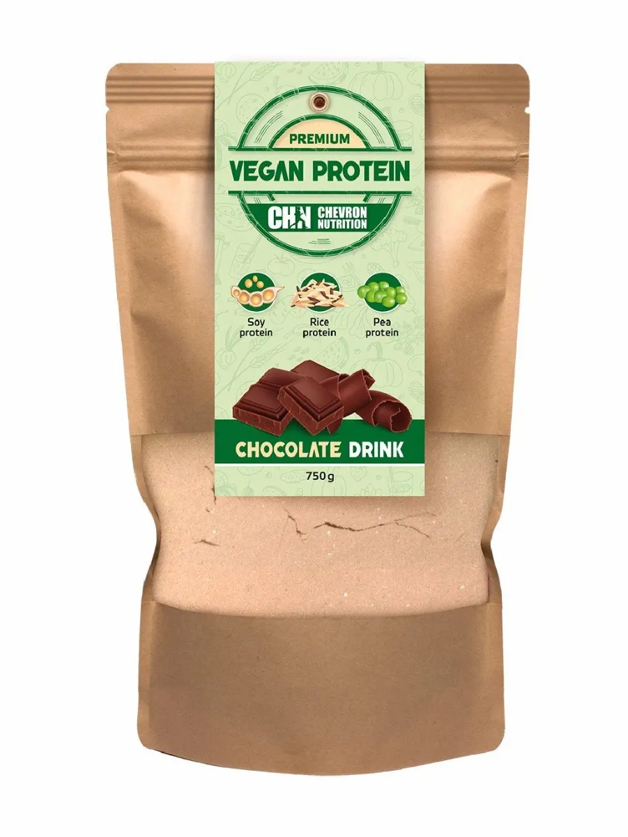 Chevron Nutrition Premium Vegan Protein Čokoláda 750 g