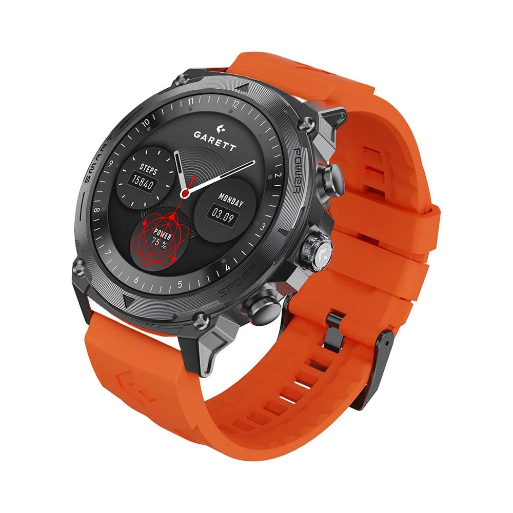 Garett Smartwatch Atom smart hodinky Black Steel