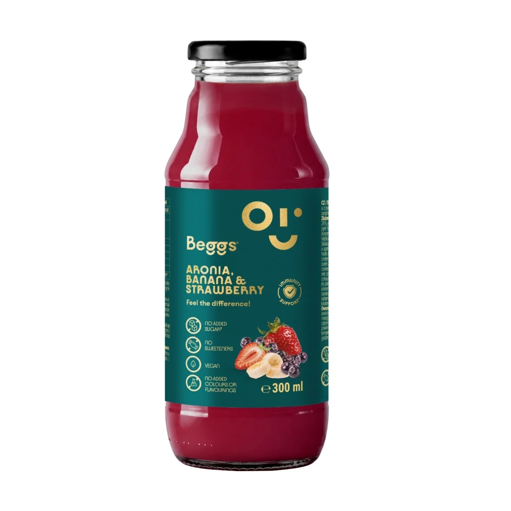 Beggs Aronie, jablko, banán & jahoda nápoj 300 ml