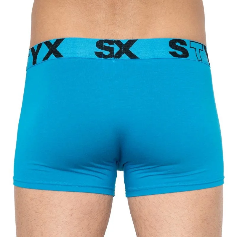 Styx Pánské boxerky sportovní guma nadrozměr světle modré (R969) 3XL