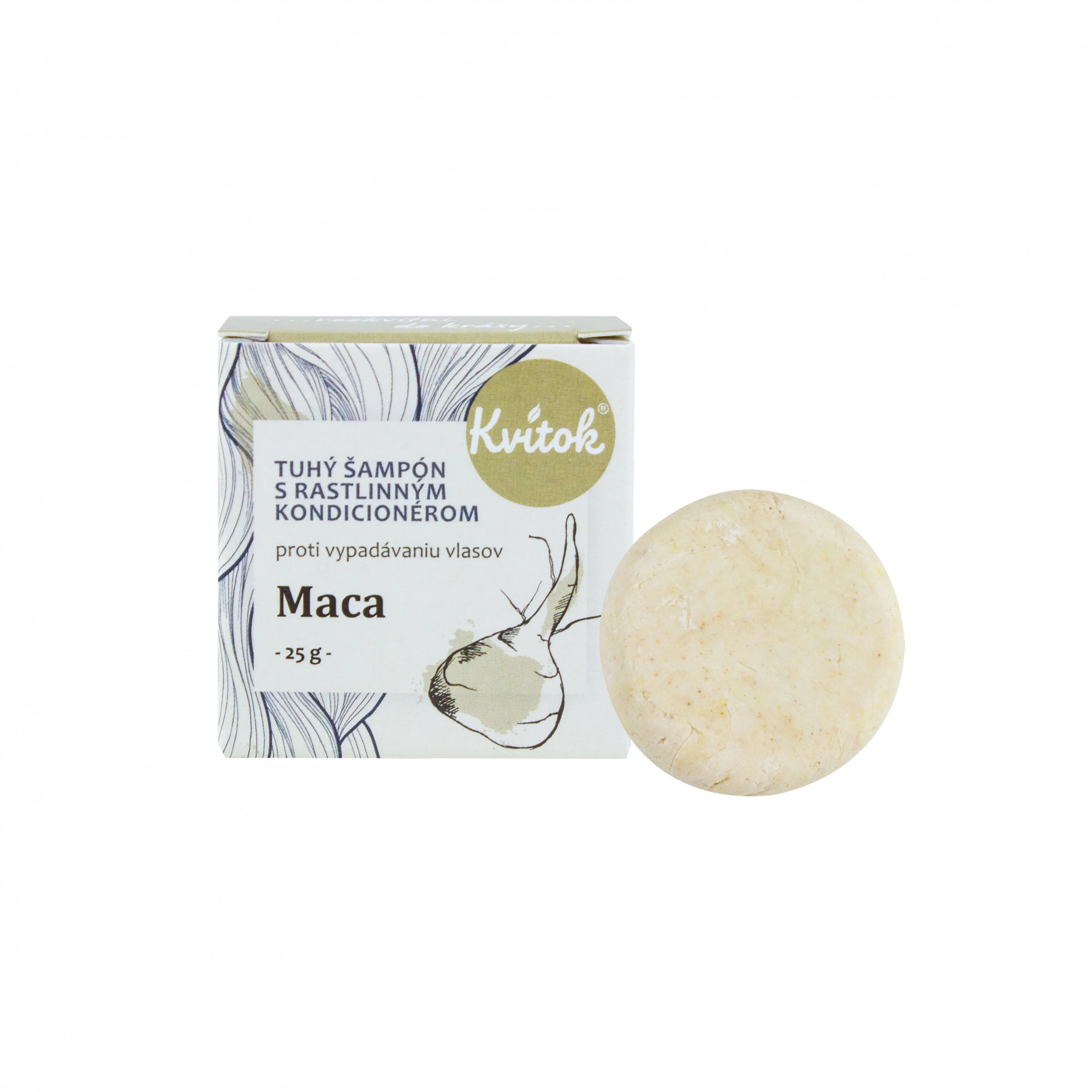 Kvitok Tuhý šampon s kondicionérem Maca 25 g