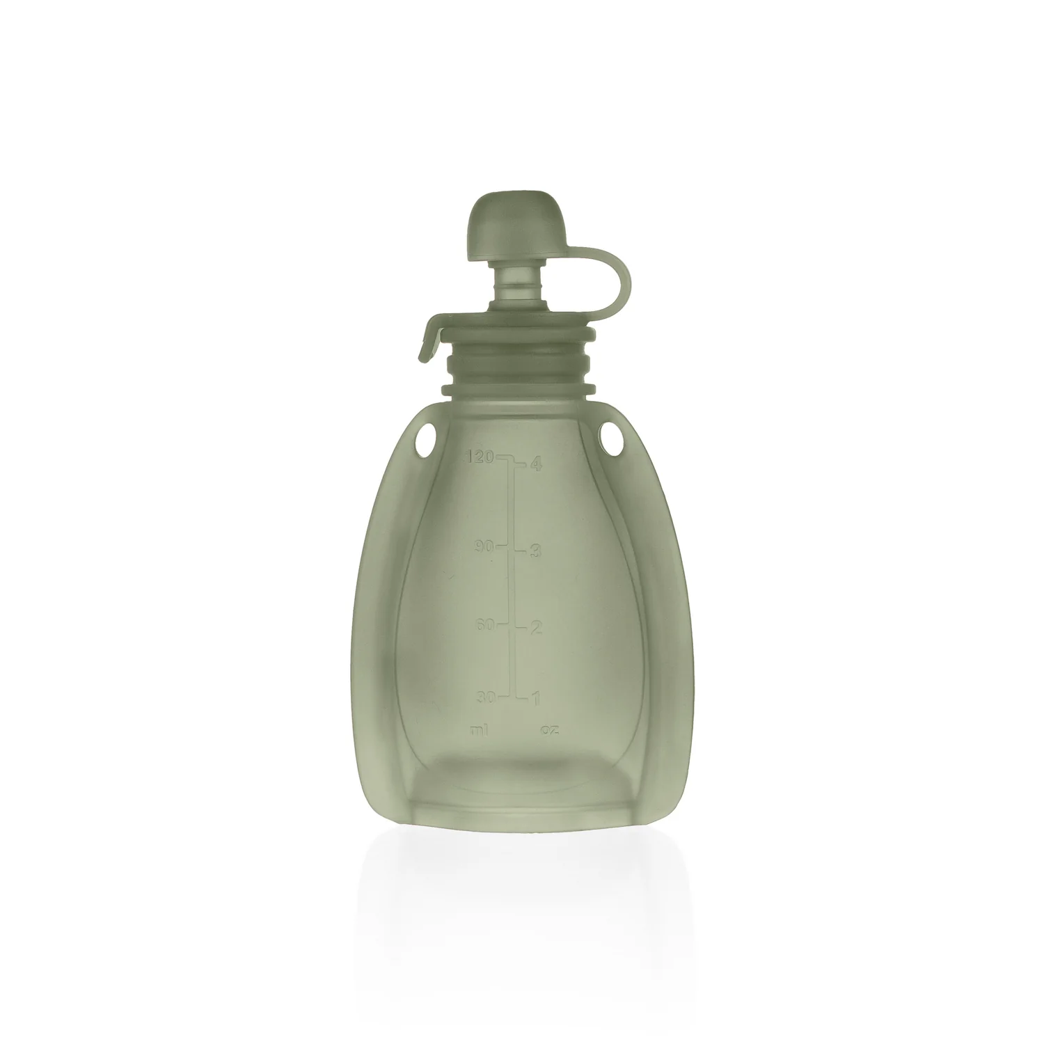 Zopa Silikonová plnitelná kapsička na dětskou stravu, Transparent Green 1