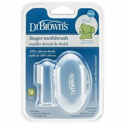 Dr.Browns Prstový masážní zubní kartáček 1 ks + pouzdro
