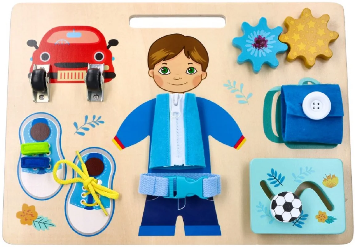 Adam Toys Montesori vzdělávací závěsná, naučná tabule - Adámek