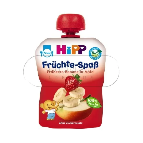 HiPP ovocná kapsička (pyré) BIO Jablko-Banán-Jahoda 90g