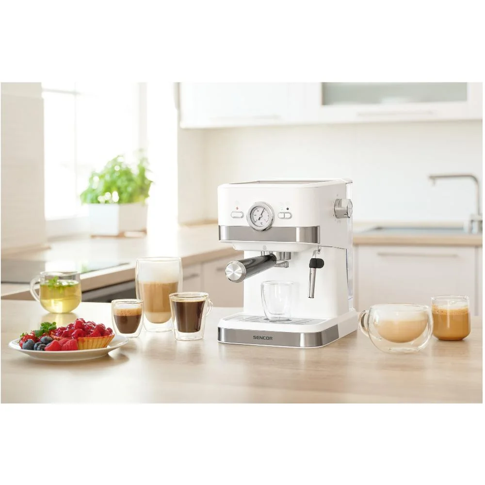 SENCOR SES 1720WH Espresso pákový kávovar bílý