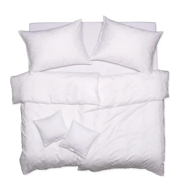 SCANquilt povlečení EXCLUSIVE TENCEL PLUS peříčka bílá 140 x 200/70 x 90 cm