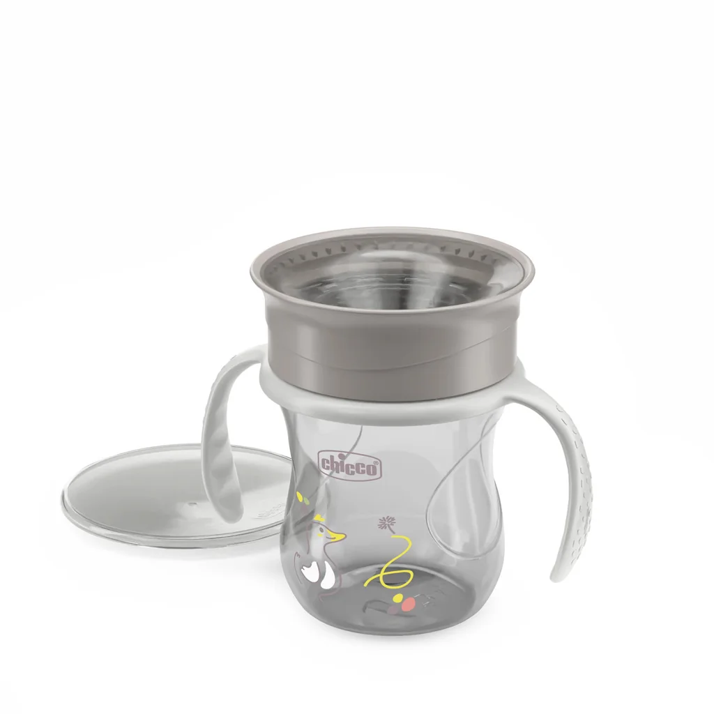 Chicco Hrneček 360 Perfect X s držadly 12m+ 200 ml grey