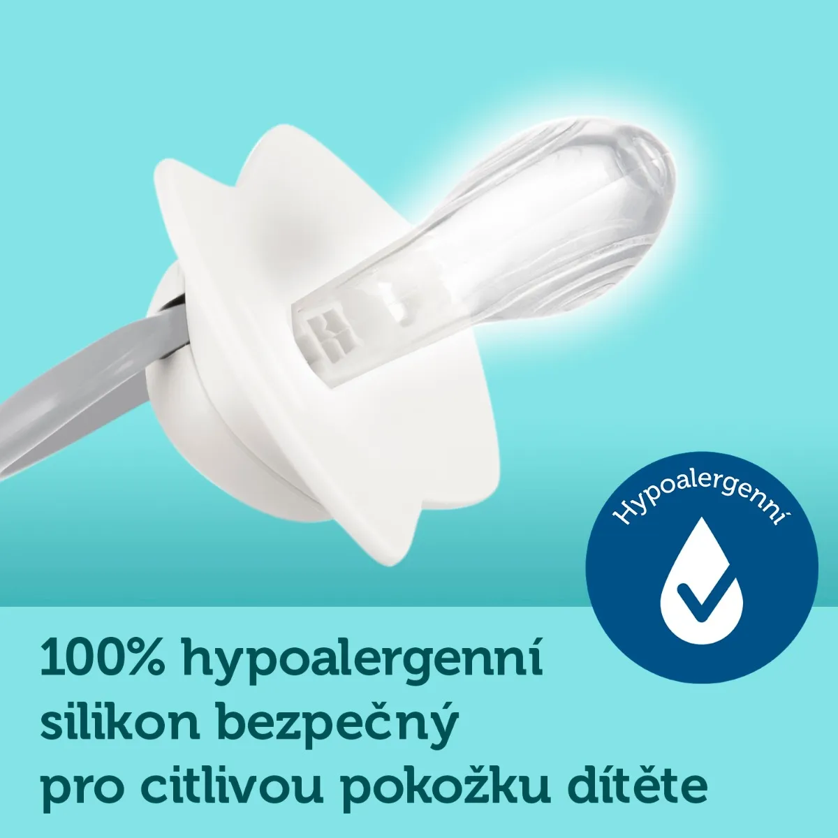 Canpol babies Symetrické silikonové dudlíky 6–18m 2 ks Light touch modré