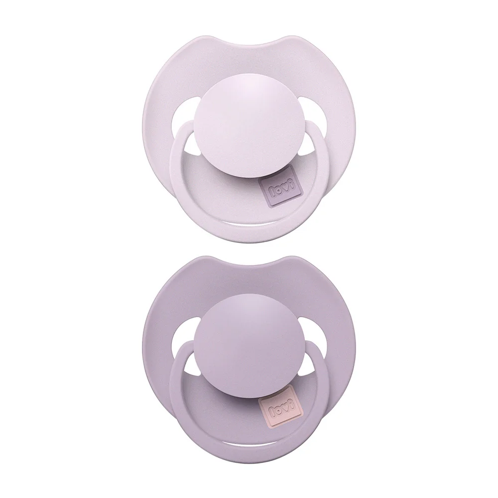 LOVI Prime Dudlík silikonový dynamický 6–18m 2 ks Baby Lilac/Violet