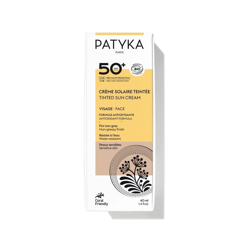PATYKA Tinted Face Sun Cream SPF 50+ odstín natural tónovaný opalovací krém na obličej 40 ml