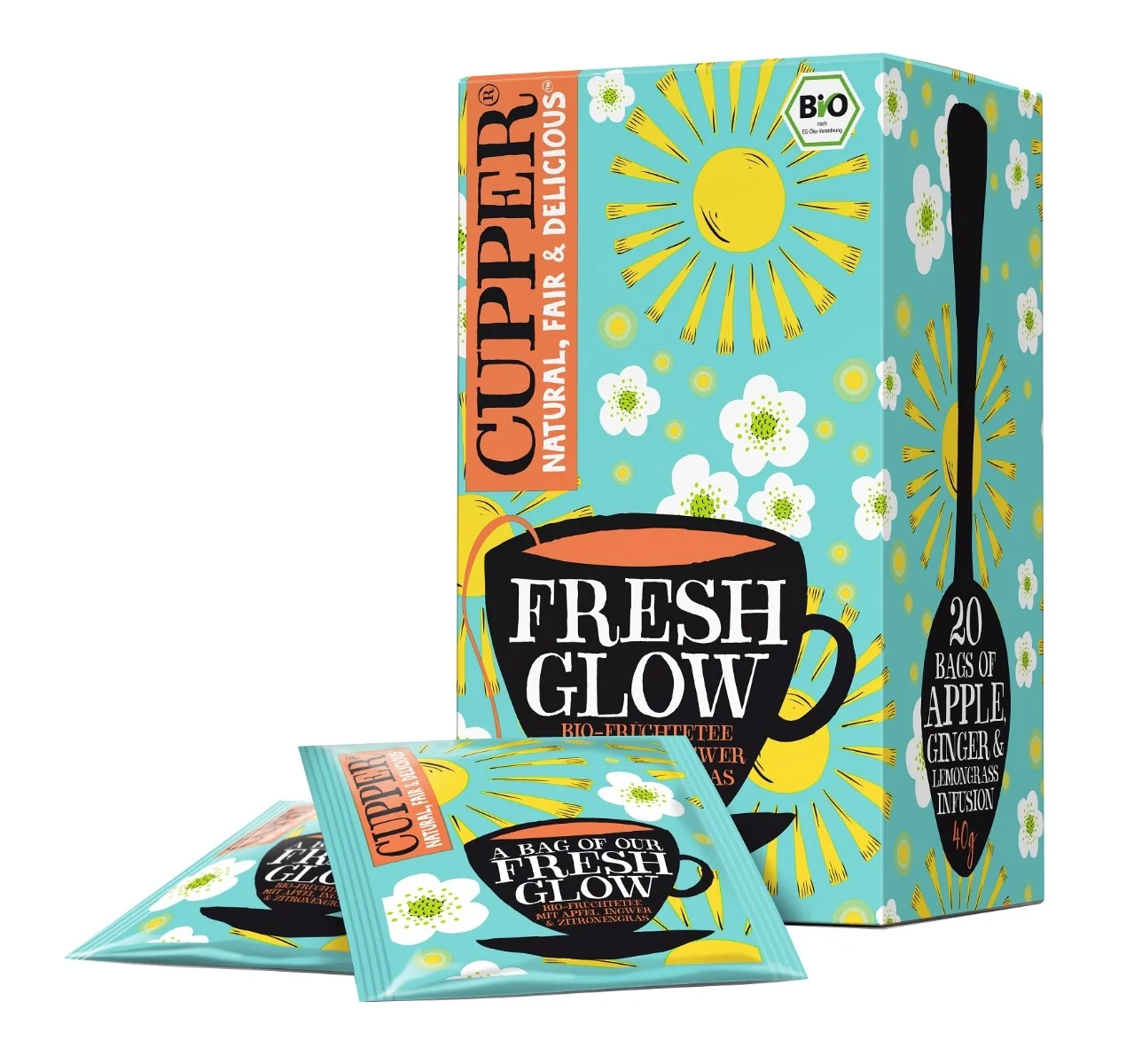 Cupper BIO Fresh Glow porcovaný čaj 20x2 g