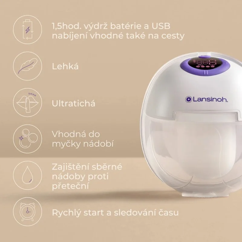 Lansinoh odsávačka mateřského mléka Handsfree Duo