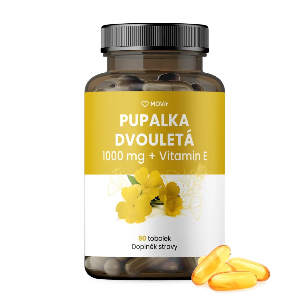 MOVit Energy Pupalka dvouletá 1000 mg + Vitamin E 90 tobolek
