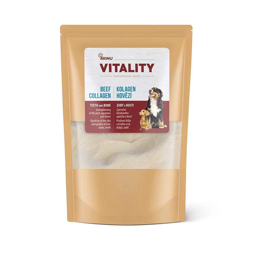 Akinu VITALITY doplněk stravy pro psy hovězí kolagen 250 g 