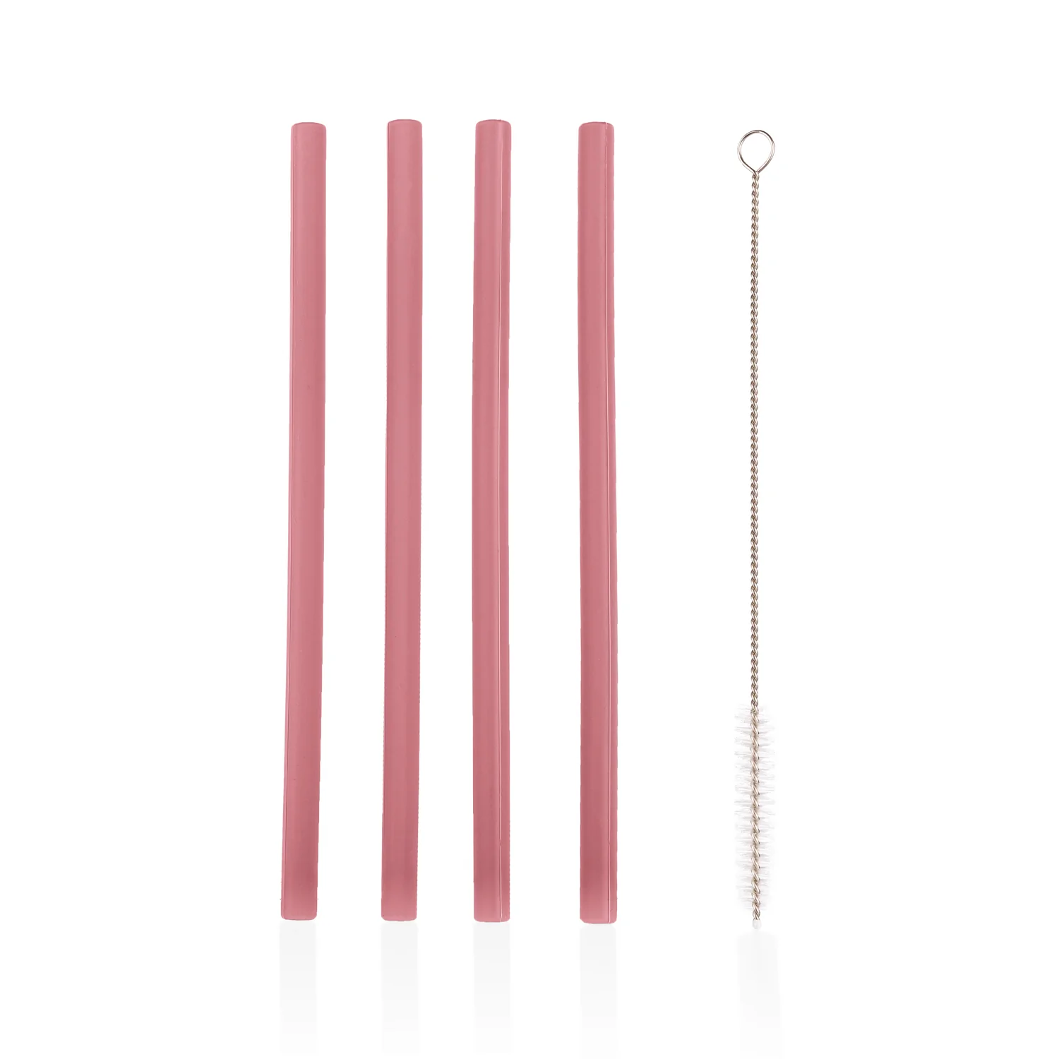 Zopa Silikonové brčko 4ks, Old Pink 3
