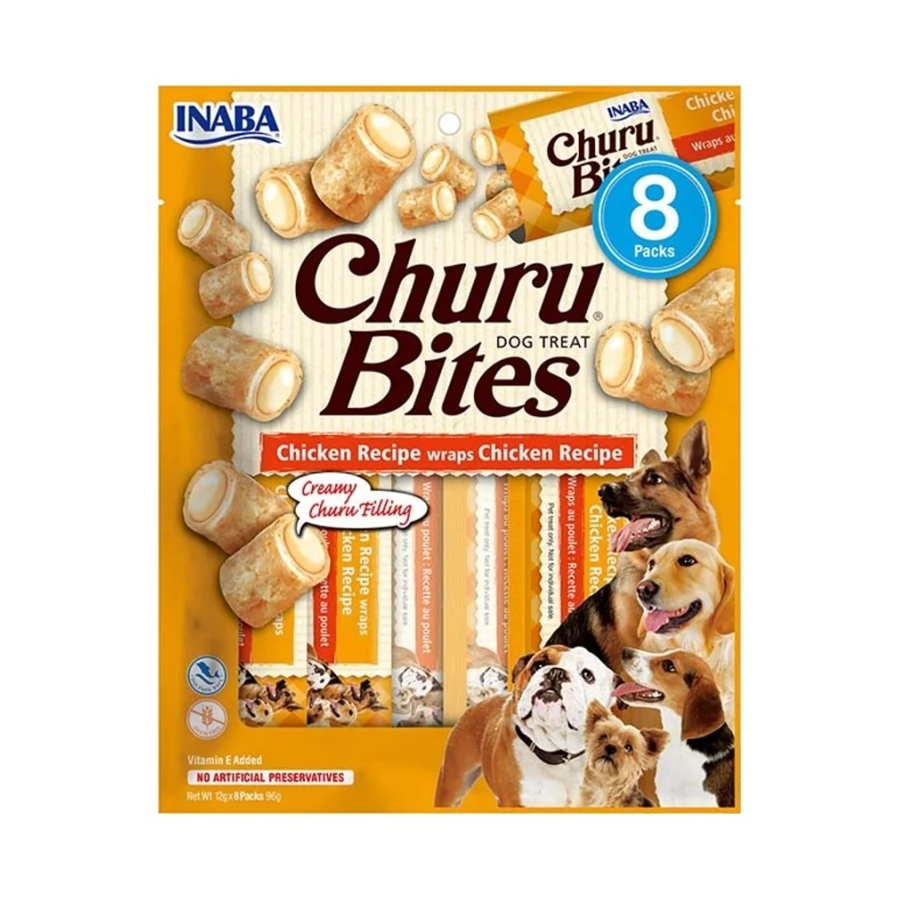 Inaba Churu Bites dog snack kuře 8x12 g