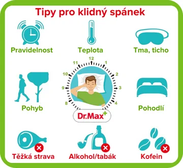 Tipy pro klidný spánek –  infografika