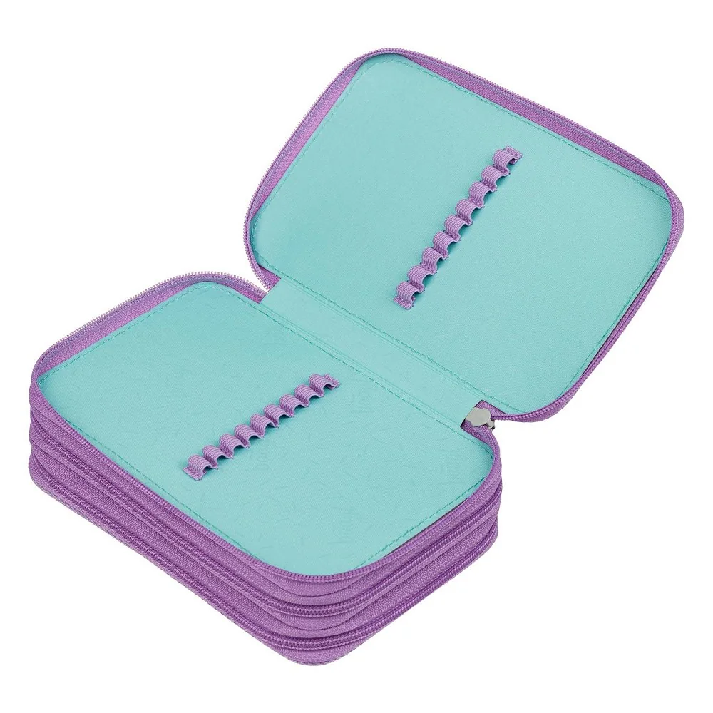 Baagl Školní penál třípatrový Lavender