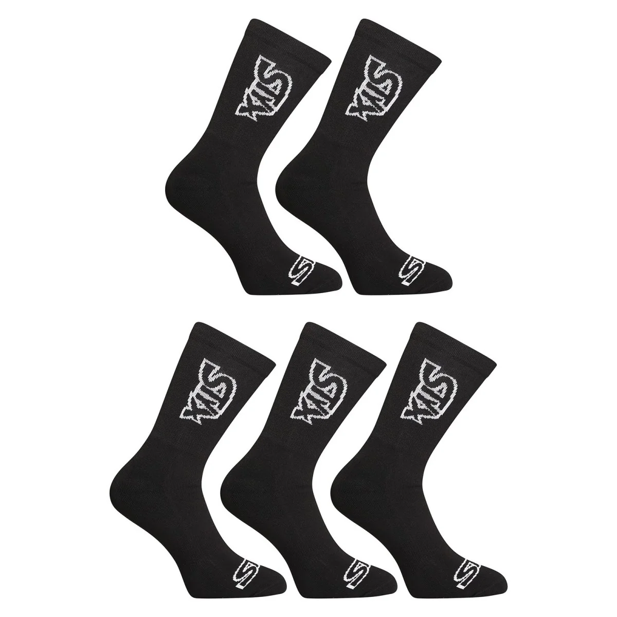 Styx 5PACK ponožky vysoké černé (5HV960) S