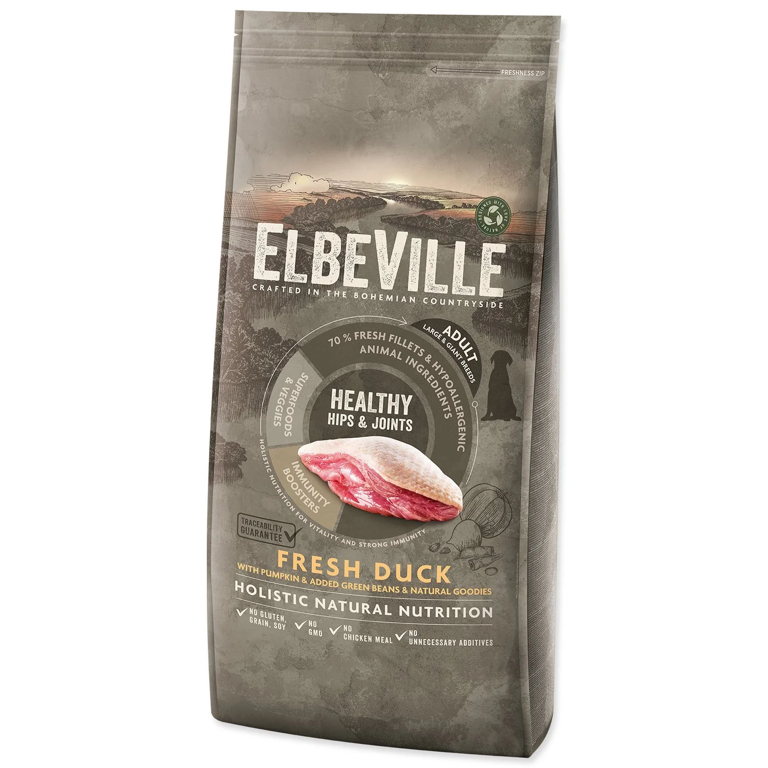 Elbeville Krmivo Adult Large Healthy Hips and Joints Fresh Duck 11,4kg