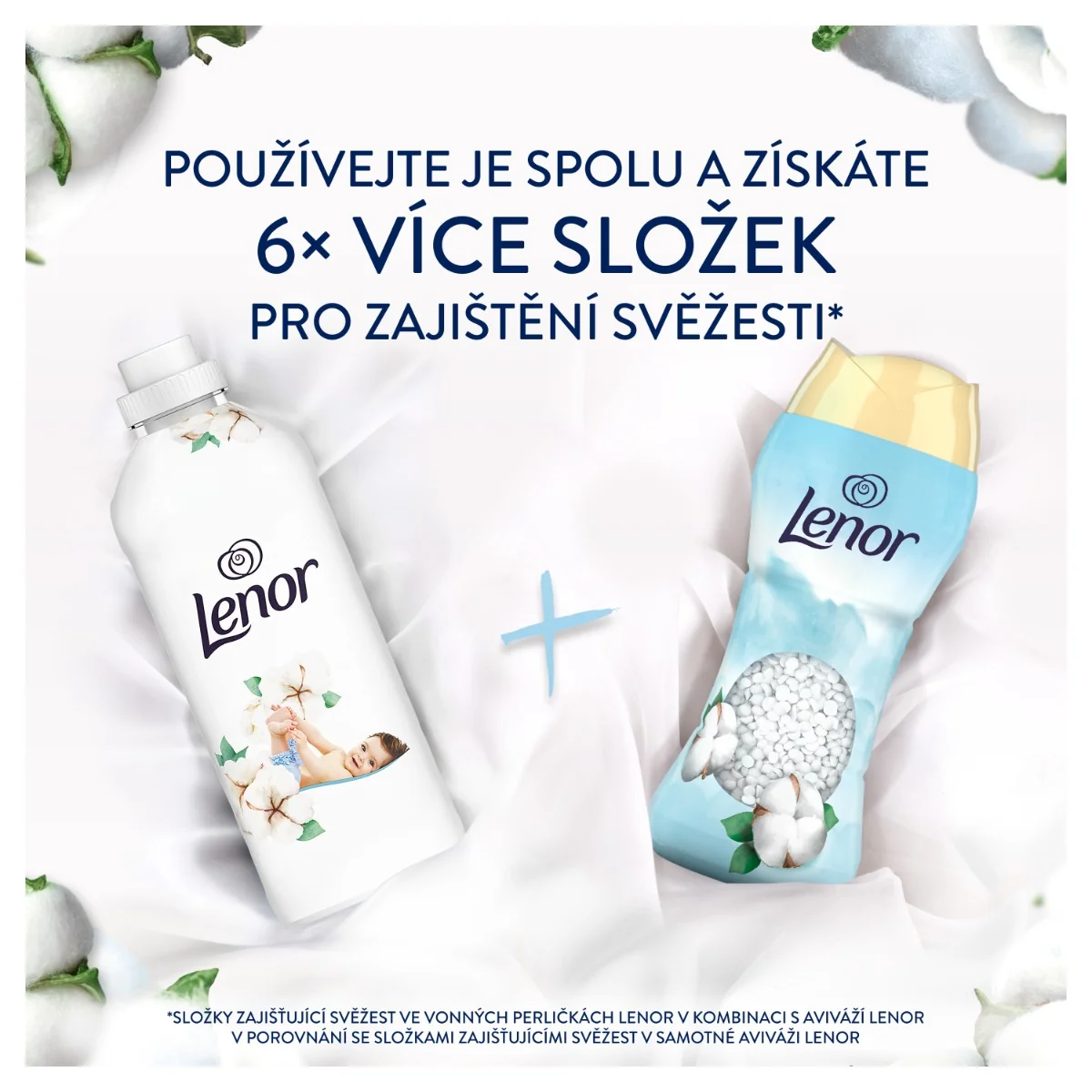 Lenor Vonné perličky Light Cotton Fresh 195 g