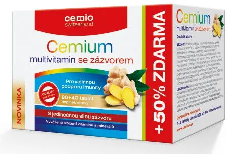 Cemio Multivitamin se zázvorem 80+40 tablet