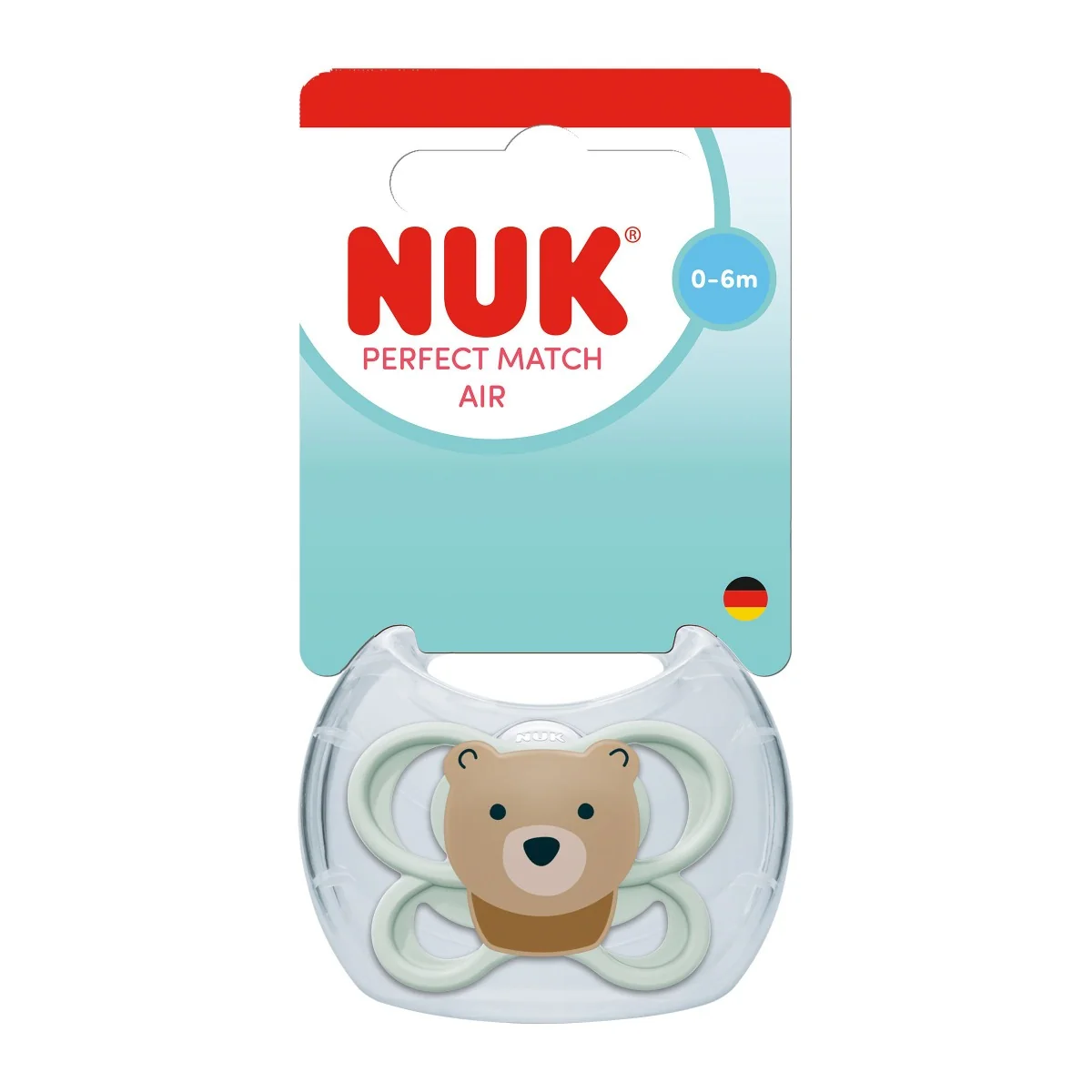 NUK Perfect Match Air Dudlík 0–6m box 1 ks bear