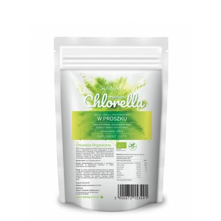 Kenay Chlorella BIO chlorella vulgaris prášek 100 g