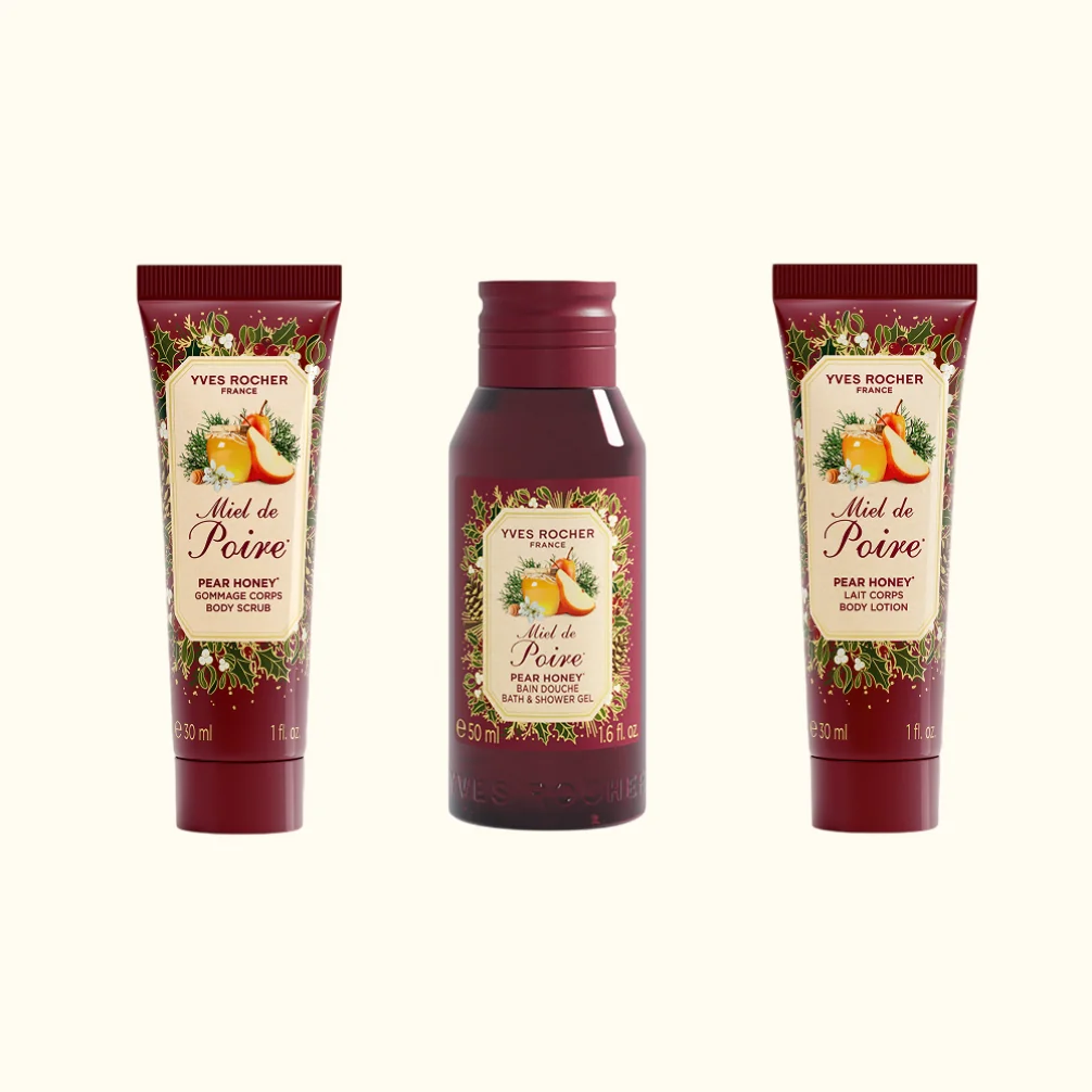 Yves Rocher Noël Medová hruška dárková sada 3 ks