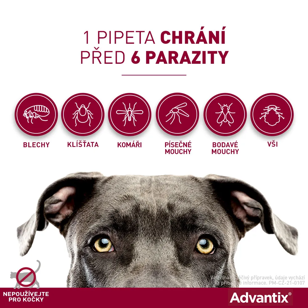 Advantix pro psy do 4 kg spot-on 4x0,4 ml