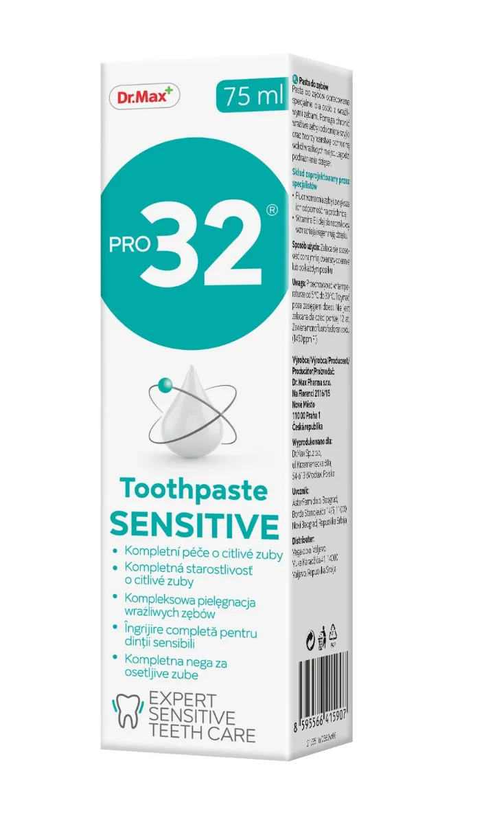 Dr.Max PRO32 Sensitive zubní pasta 75 ml