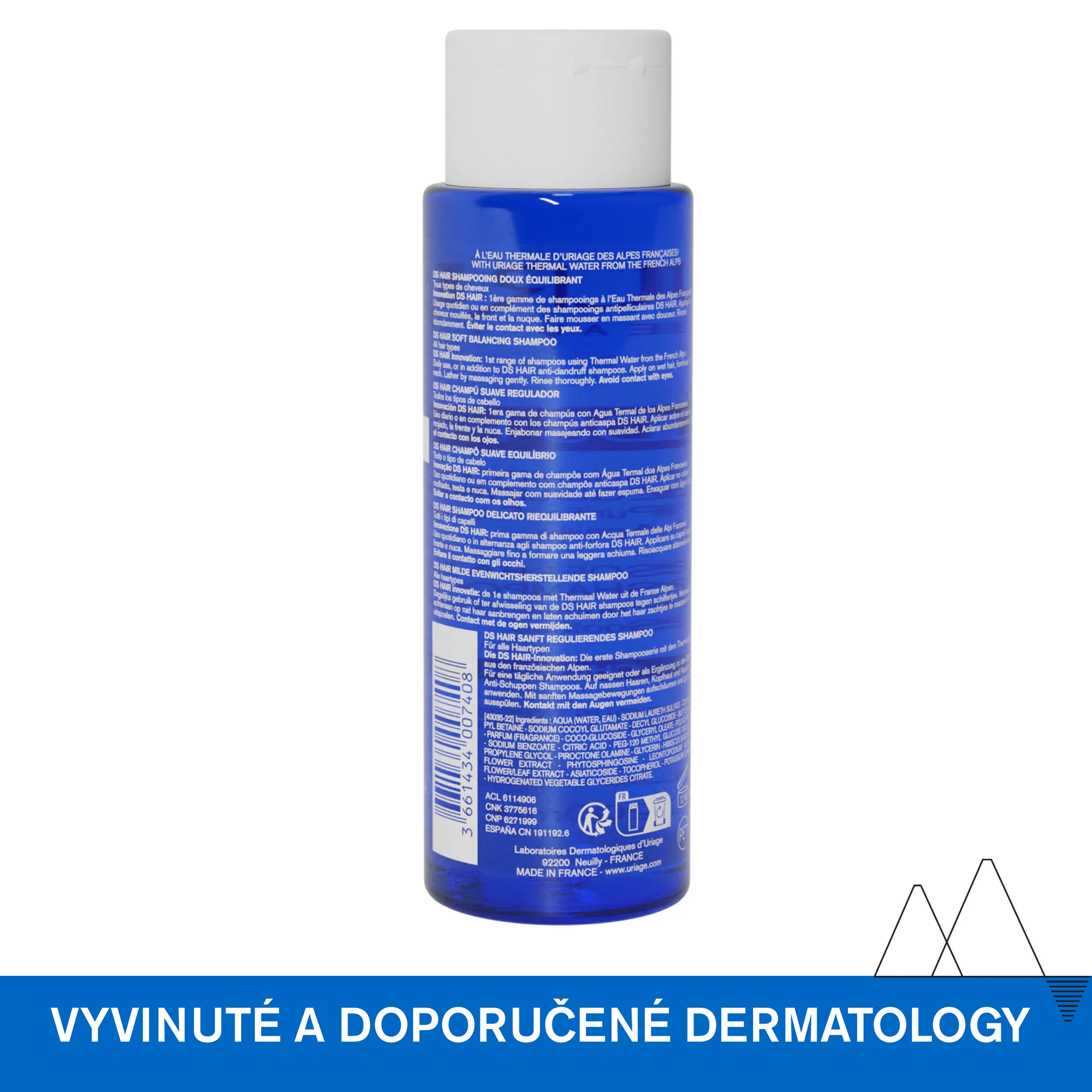 Uriage DS Hair Balancing Shampoo jemný zklidňující šampon 200 ml