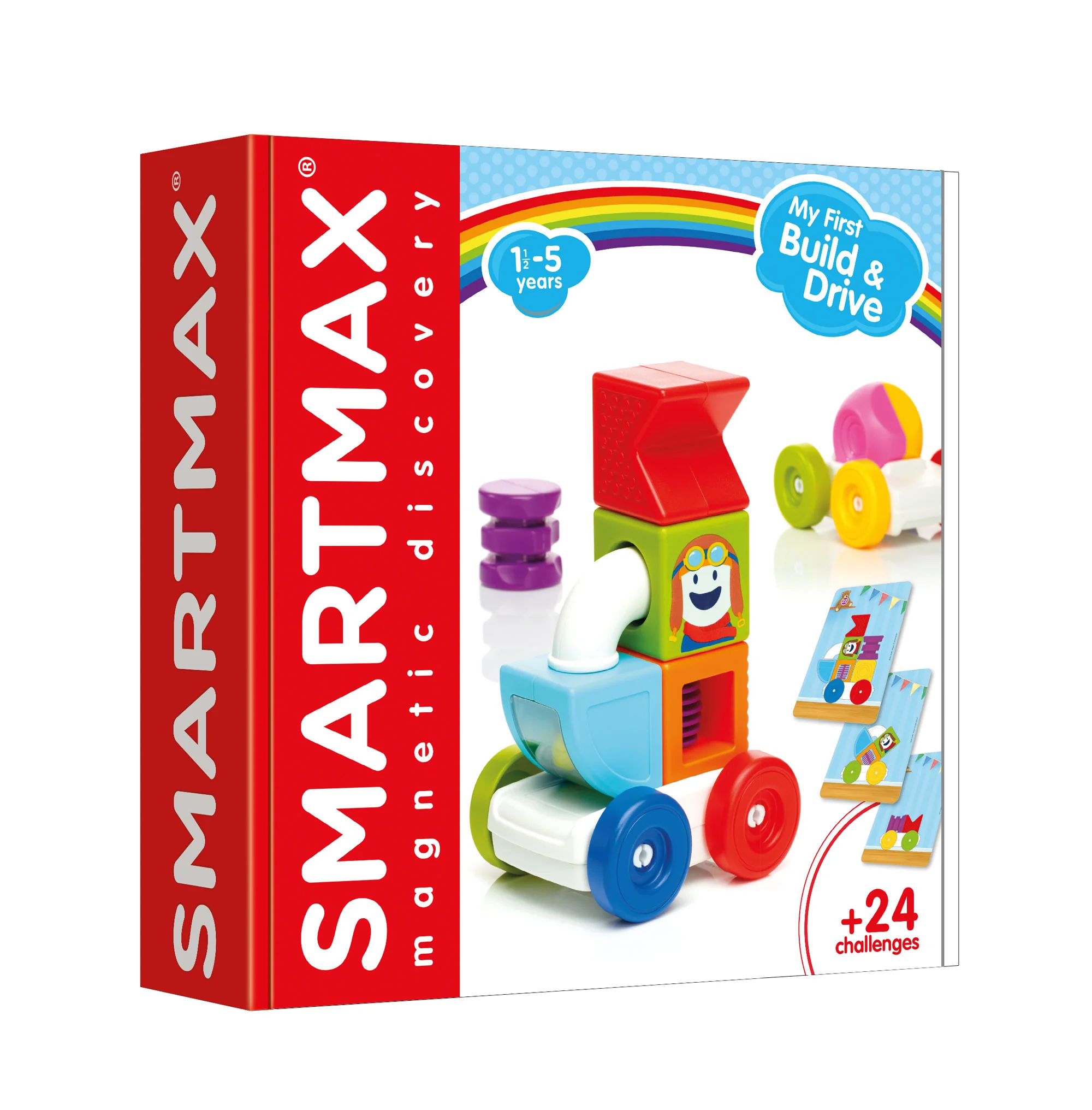 SmartMax Moje první magnetická stavebnice s autem 2v1 