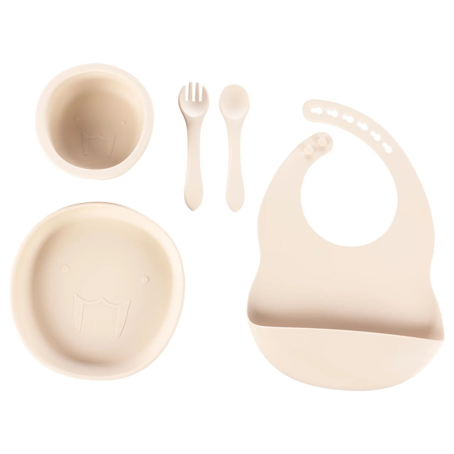 Zopa Silikonová dětská jídelní sada, Sand Beige 3