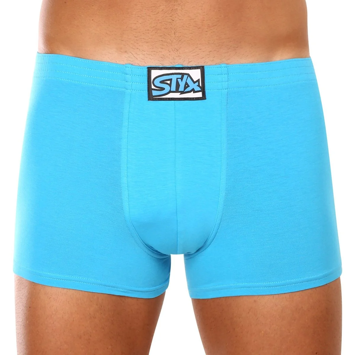 Styx 3PACK pánské boxerky klasická guma světle modré (3Q1169) XXL
