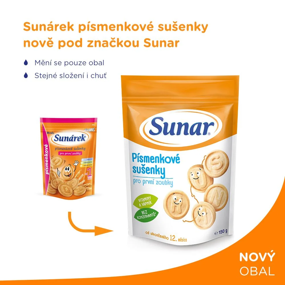 Sunar Písmenkové sušenky 150 g