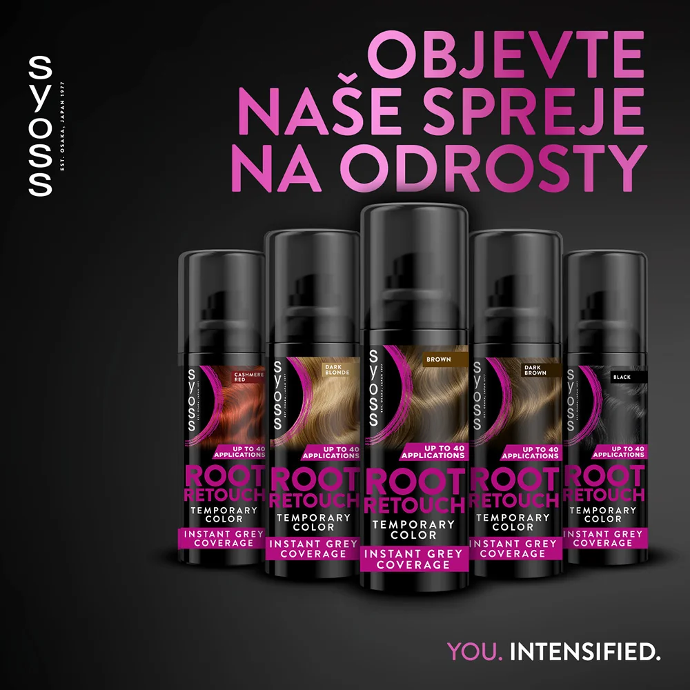 Syoss Root Retoucher Sprej na odrosty hnědý 120 ml