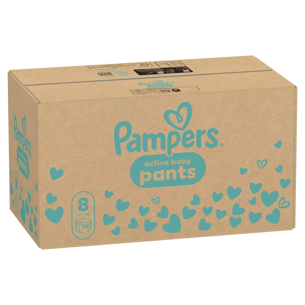 Pampers Active Baby vel. 8 17+ kg plenkové kalhotky 112 ks