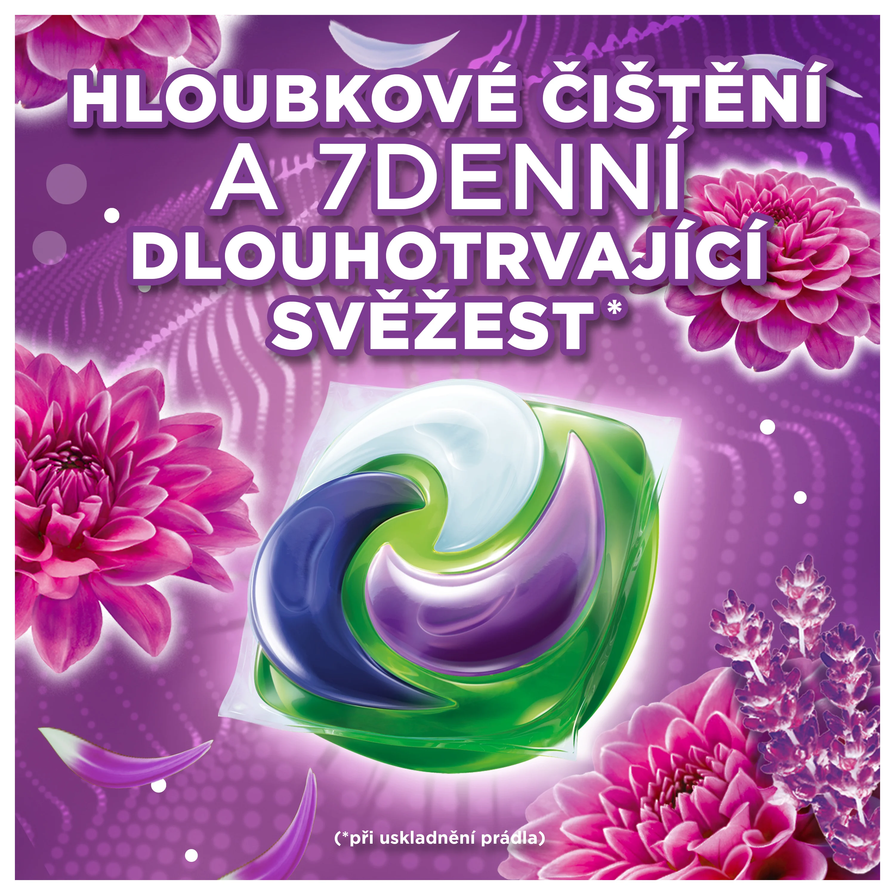 Ariel Touch of Lenor Amethyst Flower Allin1 kapsle na praní 38 ks