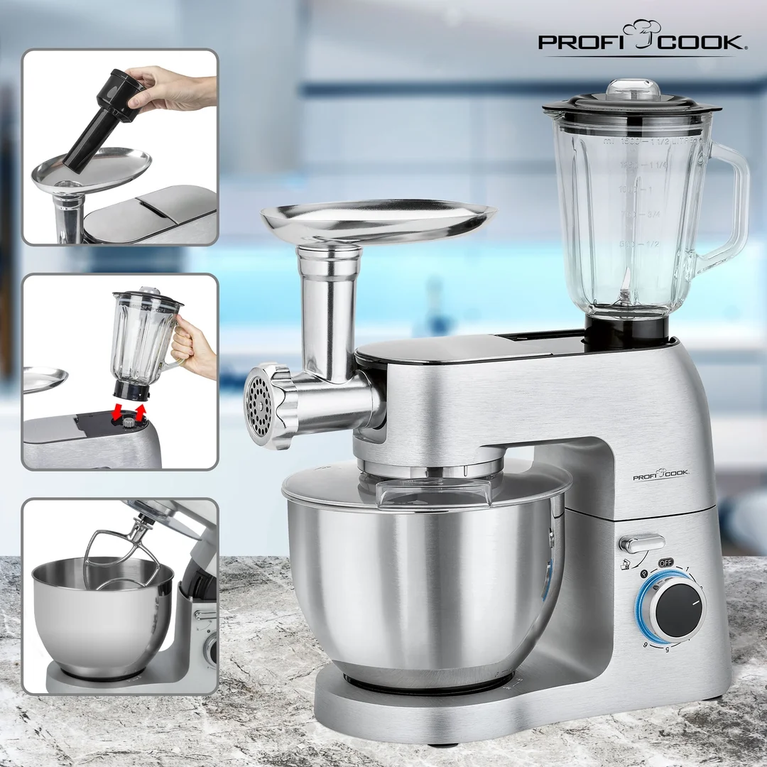 ProfiCook KM 1189 kuchyňský robot 6.7L XXl,mlýnek na maso,mixér 