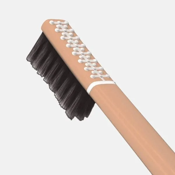 Piuma Zubní kartáček s aktivním uhlím Soft 1 ks Nude