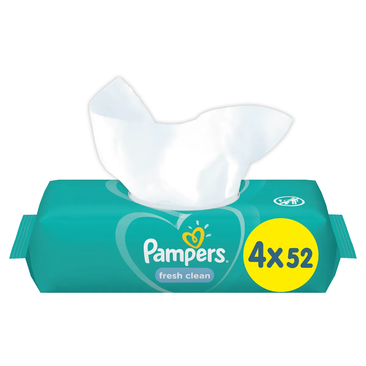 Pampers Fresh Clean vlhčené ubrousky 4x52 ks