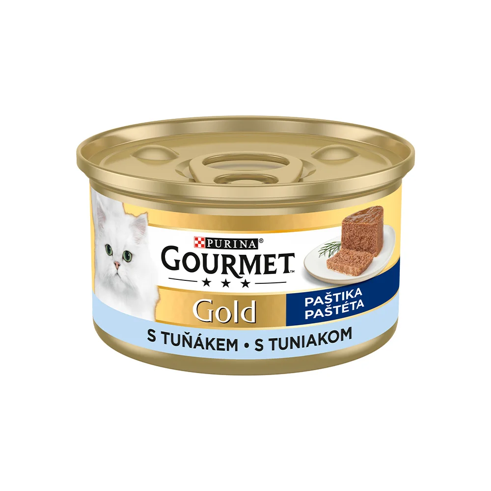 Purina Gourmet Gold tuňák paštika pro kočky v konzervě 85 g
