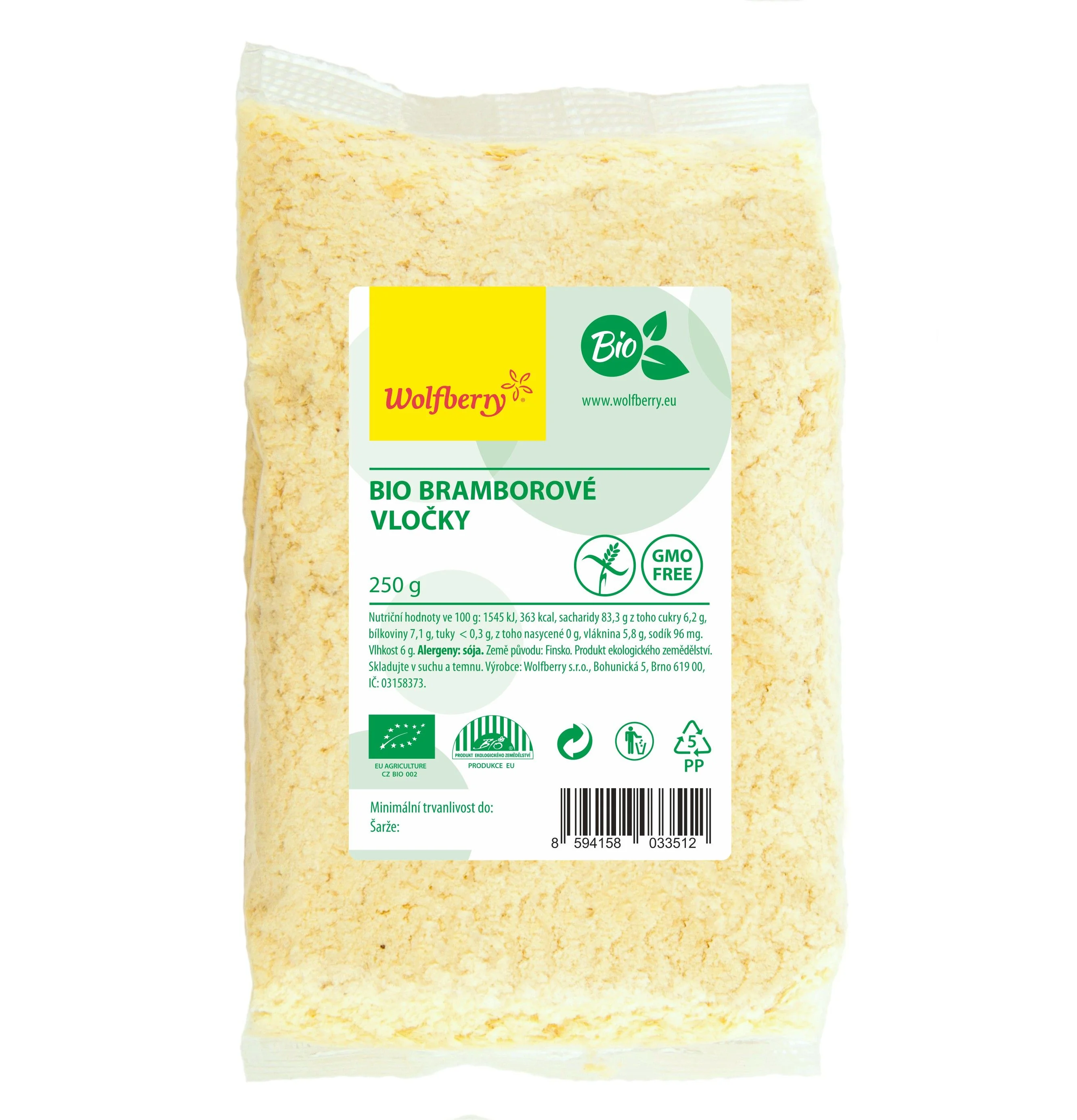 Wolfberry Bramborové vločky BIO 250 g