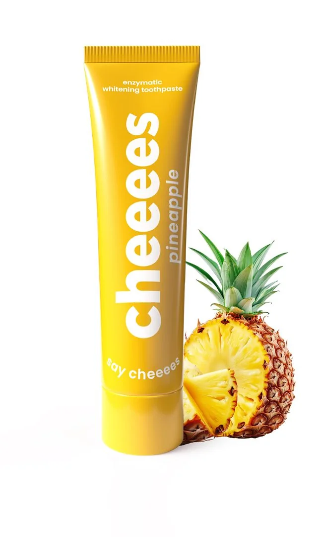Cheeees Enzymatická bělicí zubní pasta Pineapple 60 g